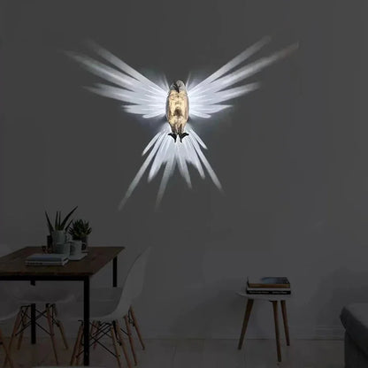 Modern 3D Printed Owl and Eagle Shape Projector Wall Lamp - Creative Atmosphere Lighting for Seasonal Decor