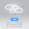 Led Acrylic Ceiling Light Chandelier Ring Pendats Lights Lamp Dimming Remote Control Indoor Lighting Fixture Bedroom Living Room