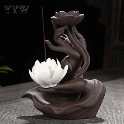 Waterfall Incense Burner Holder Censer Ornaments Candle Antique Smoke Aroma Incense Burner Ecoflow Porte Encens Home Decoration